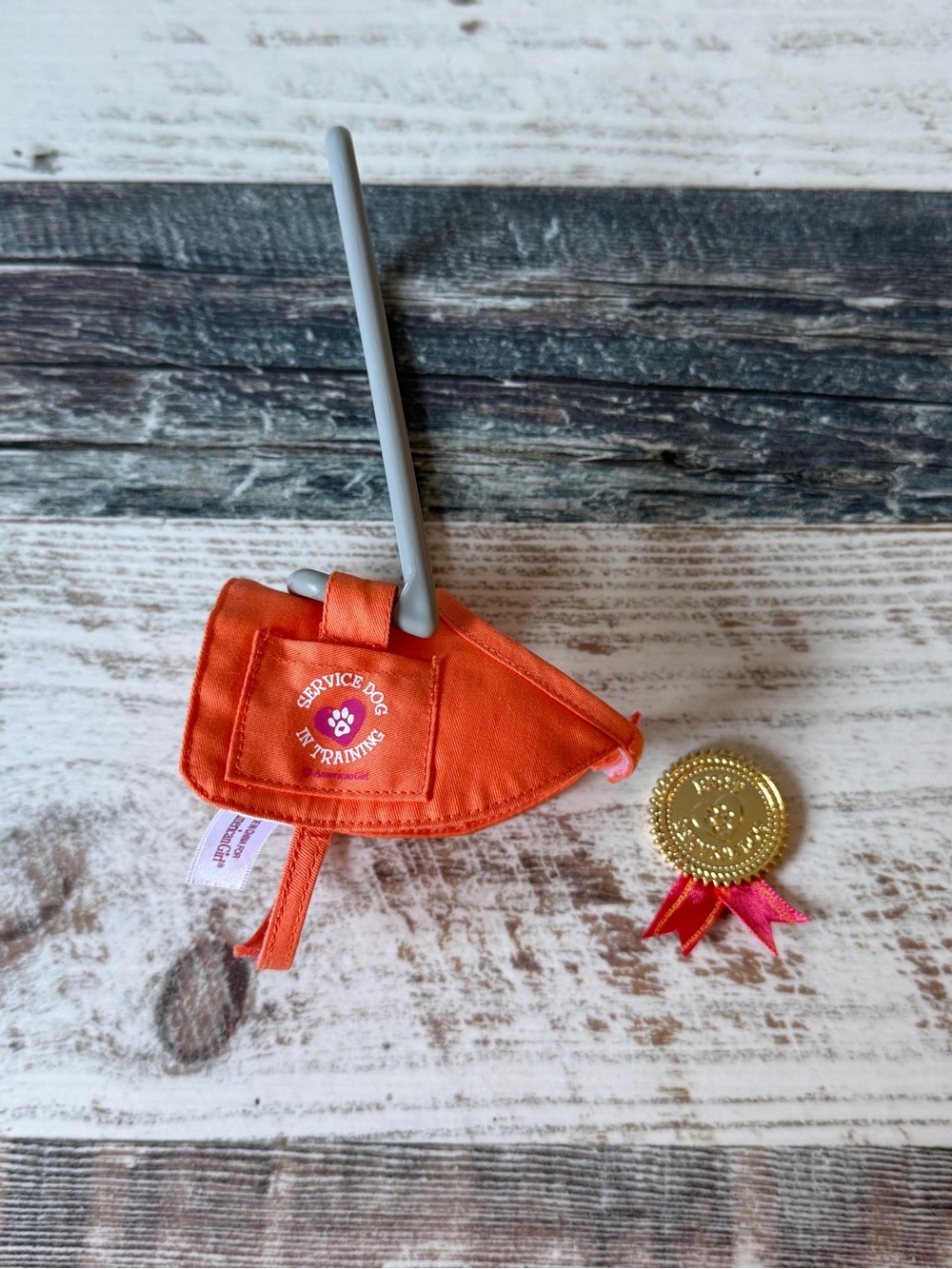 My American Girl SERVICE DOG VEST Set - 18” Doll PET Vest & Medal Only